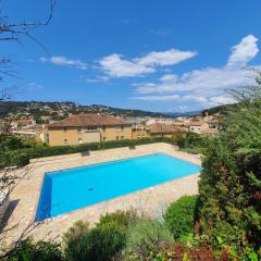 Appartement refait à neuf, résidence avec piscine à Saint Mandrier village