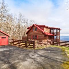 Cozy Cabin with Blue Ridge Mountain Views and Hot Tub