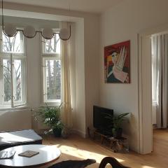 Art Nouveau apartment with garden in Pisek