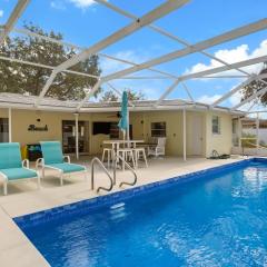 Blue Chill! Heated pool home with grill! 15 min drive to the beach!