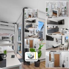 Messe, Monteure, Budget - Einfache komfortable 2 Personen Wohnung (22qm) mit Vollausstattung (WLAN 250 Mbit, TV 55 Zoll m. Netflix) - Hochwertige Küche und Bad