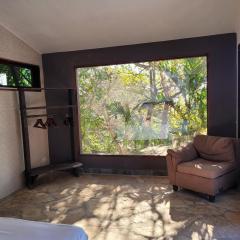 Quiet and comfy studio with jungle views
