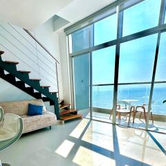 Sea View Duplex with a Rooftop Pool - AC - Water Heater