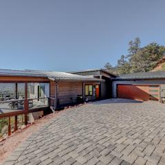 Modern Pine Retreat with Hot Tub and Panoramic Views!