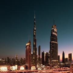 Burj Khalifa View, 2 Balcony w Lounge, Dubai Mall Access, Gym, Infinity-Pool, Playground, BBQ, Family Friendly
