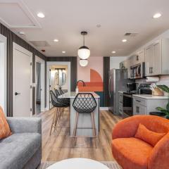 Colorful 2 Bedroom Retreat with 3 Beds Patio and Free Parking