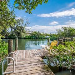 Canal Front Home with Large Boat Dock, 3 Min Walk to Beach