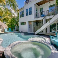 Golf Cart included, private home and only steps to the beach