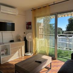 Beau studio climatisé face à la mer