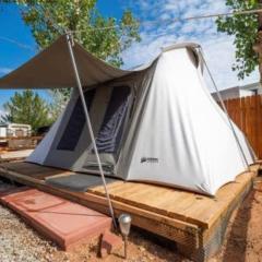 Moab RV Resort Glamping Setup Tent in RV Park #2 OK-T2