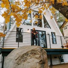 The Scandia “A-Frame Chalet” Fireplace & Hot tub