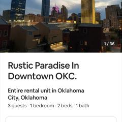 Rustic Paradise In Downtown OKC.