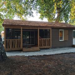 Chalet 2 Chambres à Labouheyre avec Piscine Chauffée, WiFi et Terrasse au Bord d'un Lac - FR-1-783-25