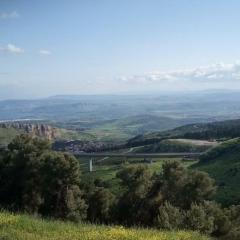 Two stand-alone flats on the cliff with wild animals, Galilee Sea & Mountains View