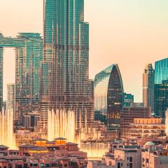 Elite Royal Apartment - Panoramic Full Burj Khalifa, Fountain & Skyline view - Baron