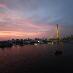 Panorama river view Old Town bkk