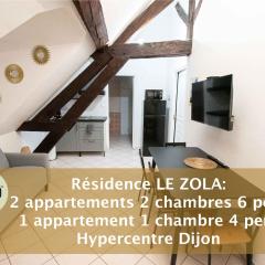 Résidence Le Zola composé de 3 appartements distincts en Hyper Centre de Dijon avec WIFI
