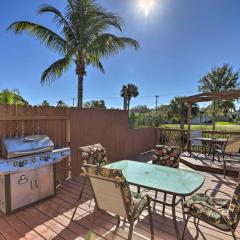 Colorful Canalfront Merritt Island Home Gas Grill