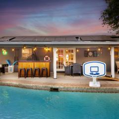 Home with pool and games in central San Antonio