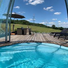 Ferienhaus mit Privatpool für 4 Personen ca 120 qm in Trois-Ponts, Wallonie Spa-Francorchamps und Umgebung