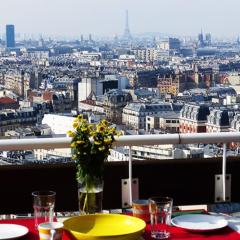 Paris Centre, gorgeous panorama, terrace, design