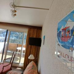 Studio cabine à Pra-Loup avec balcon et vue sur pistes - FR-1-165A-80