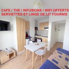 Appartement 28m2 proche gare SNCF+café+thé+WIFI gratuits