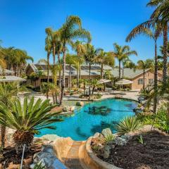 Oasis with heated pool, mini golf, hot tub & barbq area