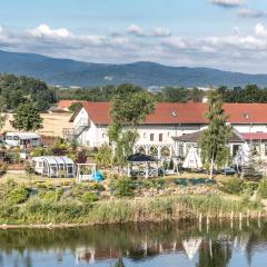 Forteca, pokoje gościnne nad stawem