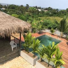 Villa tropical avec vue sur l'océan atlantique