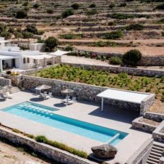 Stunning new villa with great pool area, magnificent panoramic sea view - Paros