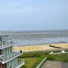 Traumhafte Ferienwohnung - direkter Meerblick - 50m zum Strand in Cuxhaven Duhnen in 1A Lage im Haus Seehütte