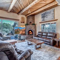 Sedona Breeze disappearing sliding doors in living room, pool, spa and deck on 2 acres!