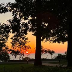 Pet friendly property with private access to Lake Michigan and beautiful sunset views