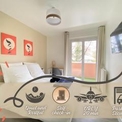 Le cocon urbain - Modern 4BR Apartment with Free Parking, High-Speed Wifi, Quick Access to A6 & N7