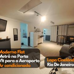 Flat Novinho Cinelândia LAPA VLT e Metrô Aeroporto