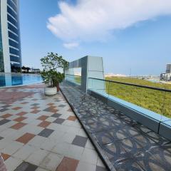 HARF606 1BR Apt with Mangrove view with Pool and GYM