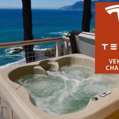 Gorgeous Oceanview, Hot Tub! Oceanfront! Shelter Cove, CA Tesla EV Station