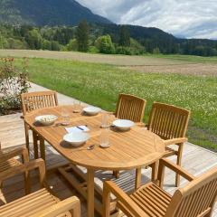 Entspannen im Holzchalet mit Panoramablick, Ruhe und Infrarotsauna