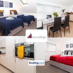 Stylish 2 Bedroom Apartment By Your Lettings Short Lets & Serviced Accommodation Peterborough With Free WiFi,Parking And More