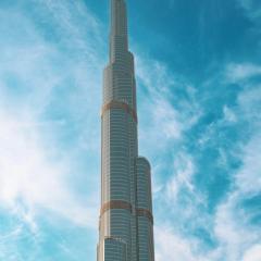 Old Town Luxury: 1-BR Apartment with Large Terrace & Burj Khalifa View