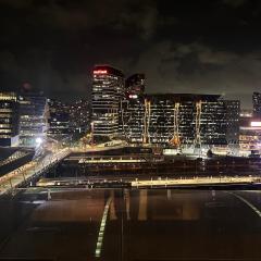 Melbourne city apartment with great skyline views, 1 Bed 1 Sofa-bed, 1 Bath