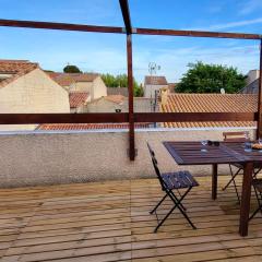 La Terrasse sur les toits du centre ville à 300m de la plage