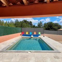 villa privative piscine boulodrome Barbecue