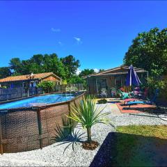 MAISON PISCINE PRIVEE 4a5 PERS9 & 11 KMs DES PLAGES OCEANES ET DU LAC