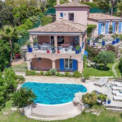 Villa de 5 chambres a Sainte Maxime a 500 m de la plage avec vue sur la mer piscine privee et jardin clos