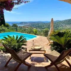 Villa les santons vue panoramique mer Golfe de Saint Tropez 4 étoiles