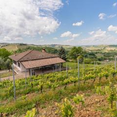 Panorama villa nestled among the vineyards Langhe