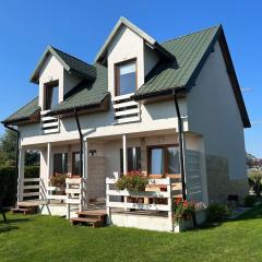 Two-story holiday homes close to the seaside beach