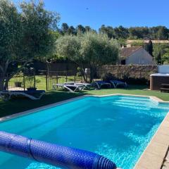 Scenic villa in Montbrun des Corbi res with pool